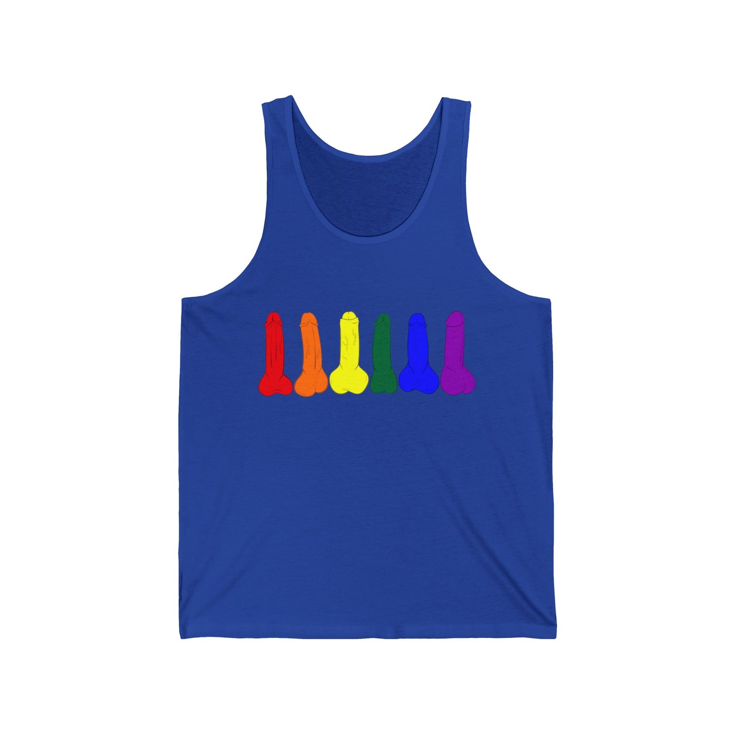 Rainbow Gay Pride Penis Premium Tank Top