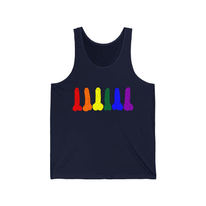 Rainbow Gay Pride Penis Premium Tank Top