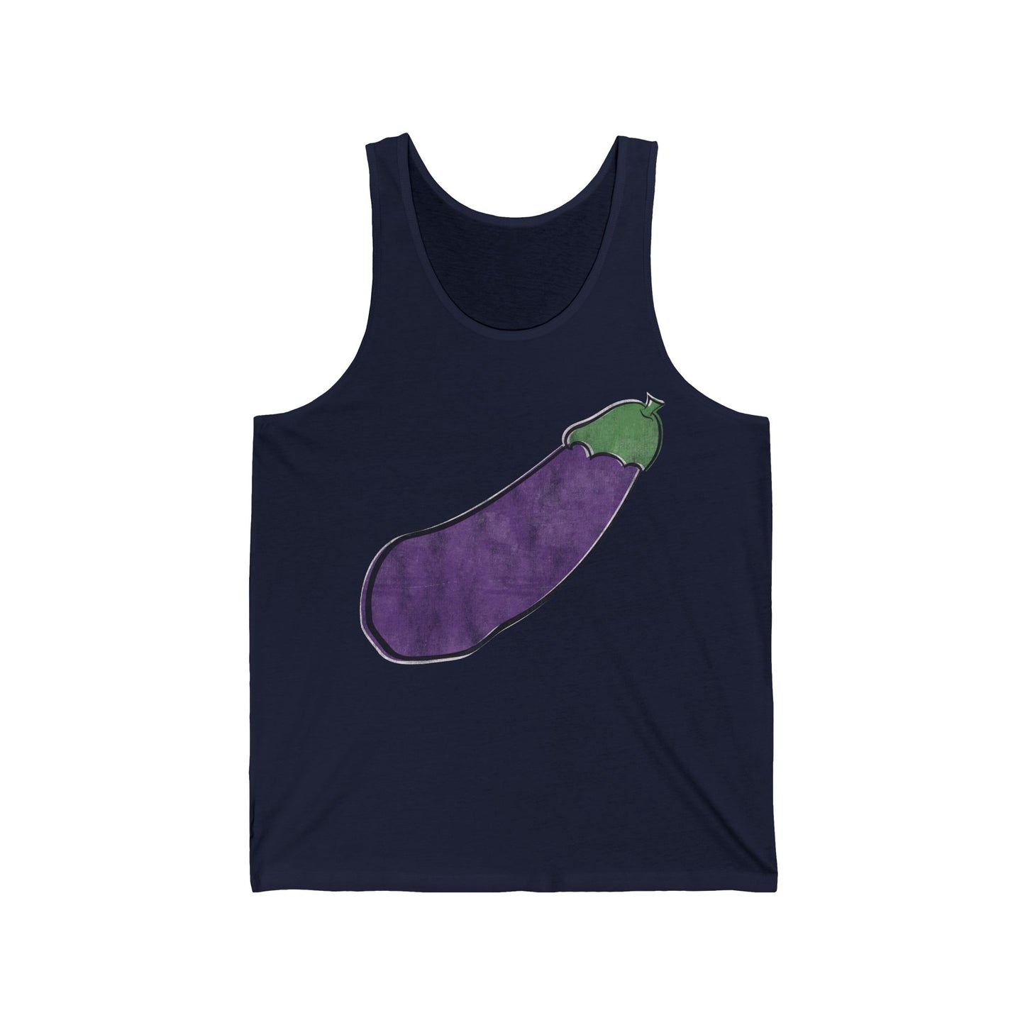 Distressed Happy Eggplant Tank Top