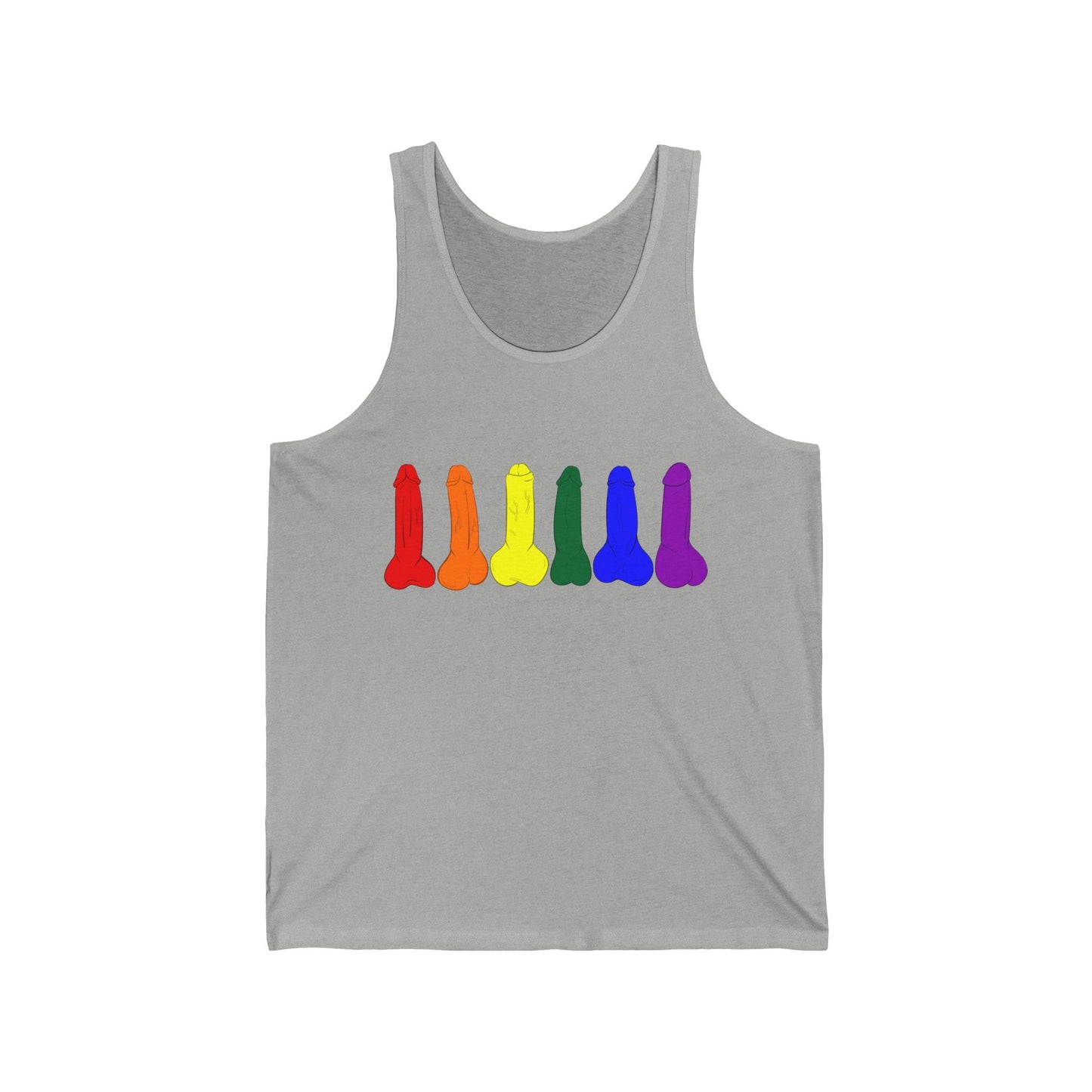 Rainbow Gay Pride Penis Premium Tank Top