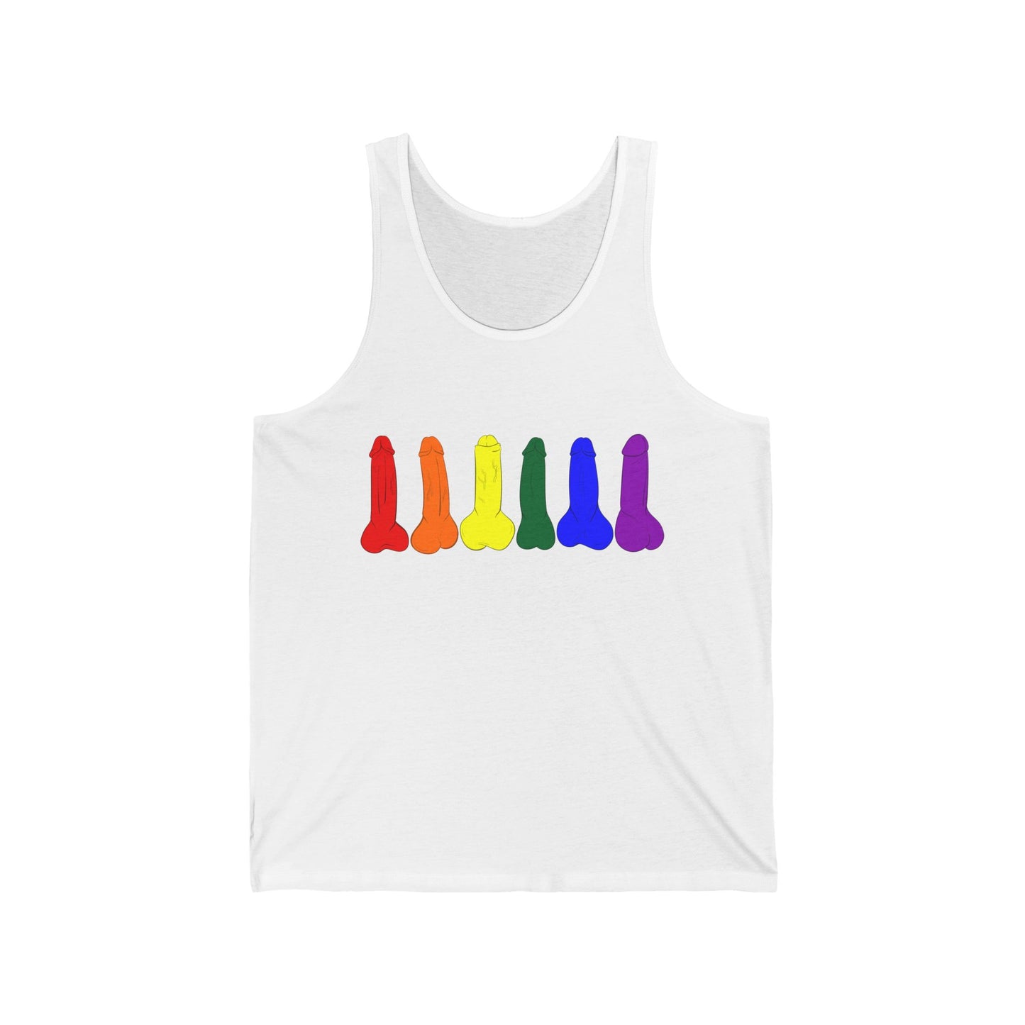 Rainbow Gay Pride Penis Premium Tank Top