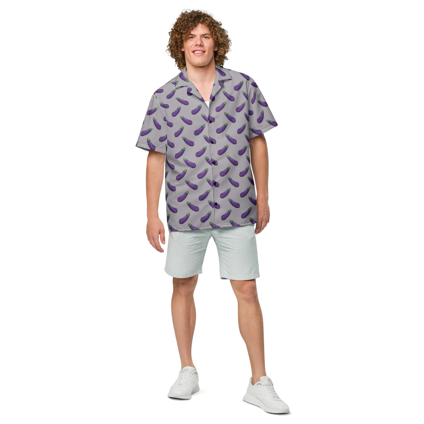 Happy Eggplant Short Sleeve Shirt