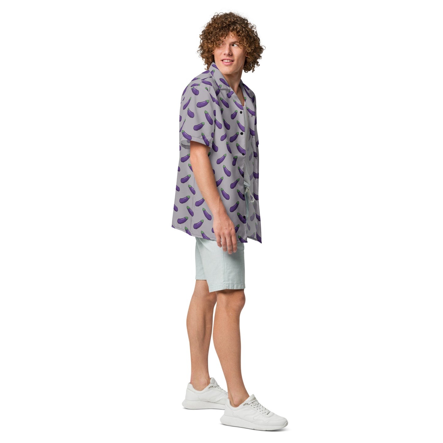 Happy Eggplant Short Sleeve Shirt