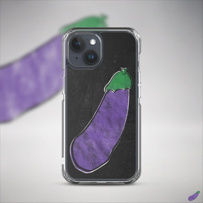 Distressed Happy Eggplant iPhone Case