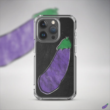 Distressed Happy Eggplant iPhone Case