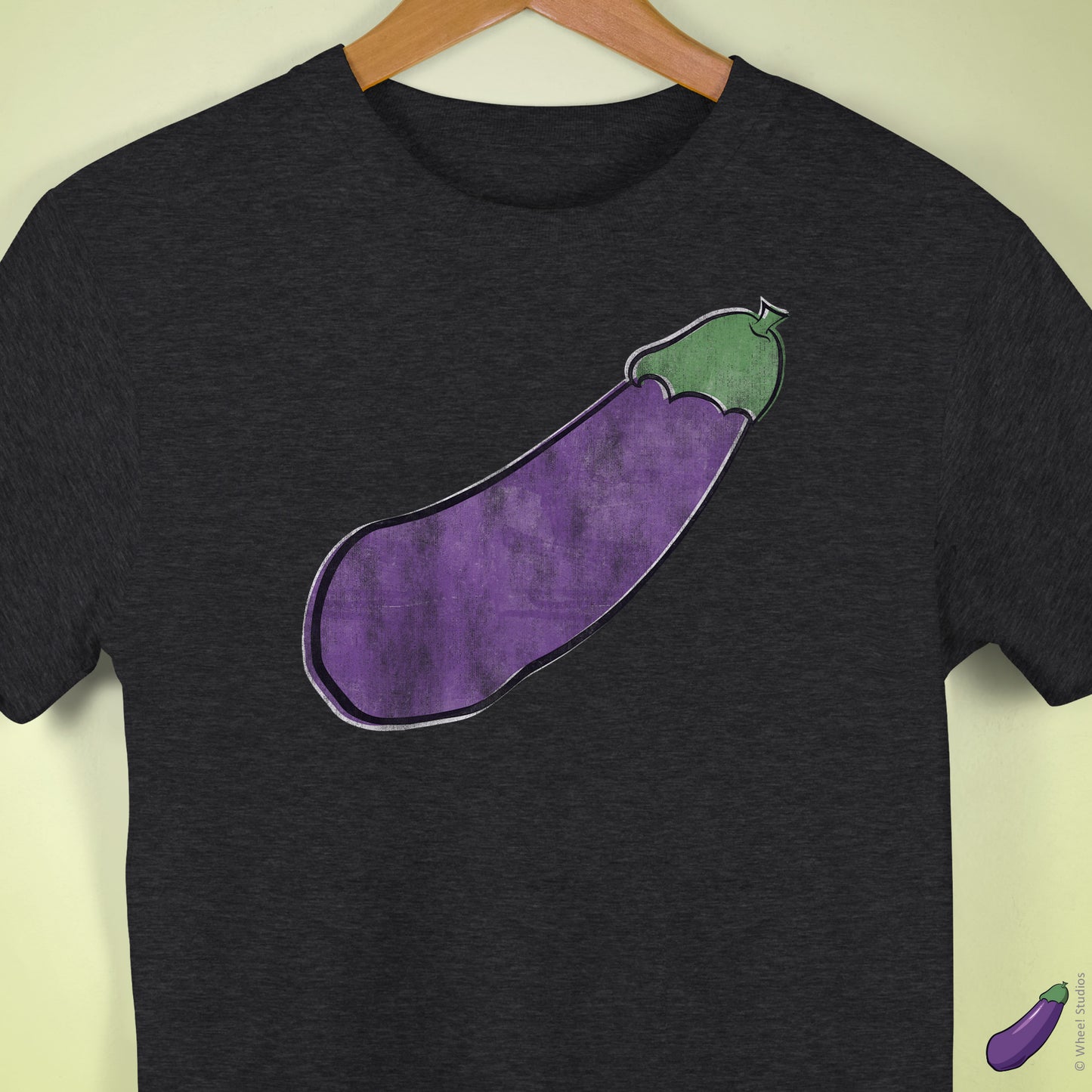 Distressed Happy Eggplant Premium T-Shirt