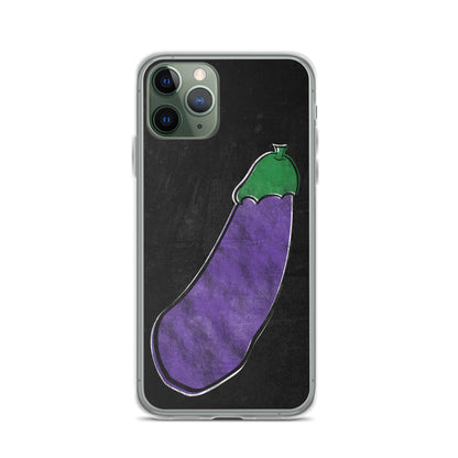 Distressed Happy Eggplant iPhone Case