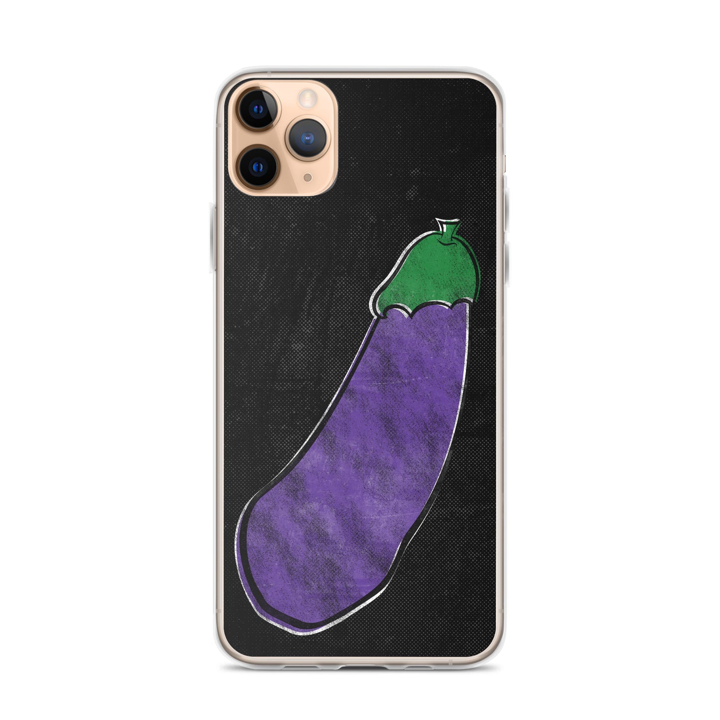 Distressed Happy Eggplant iPhone Case