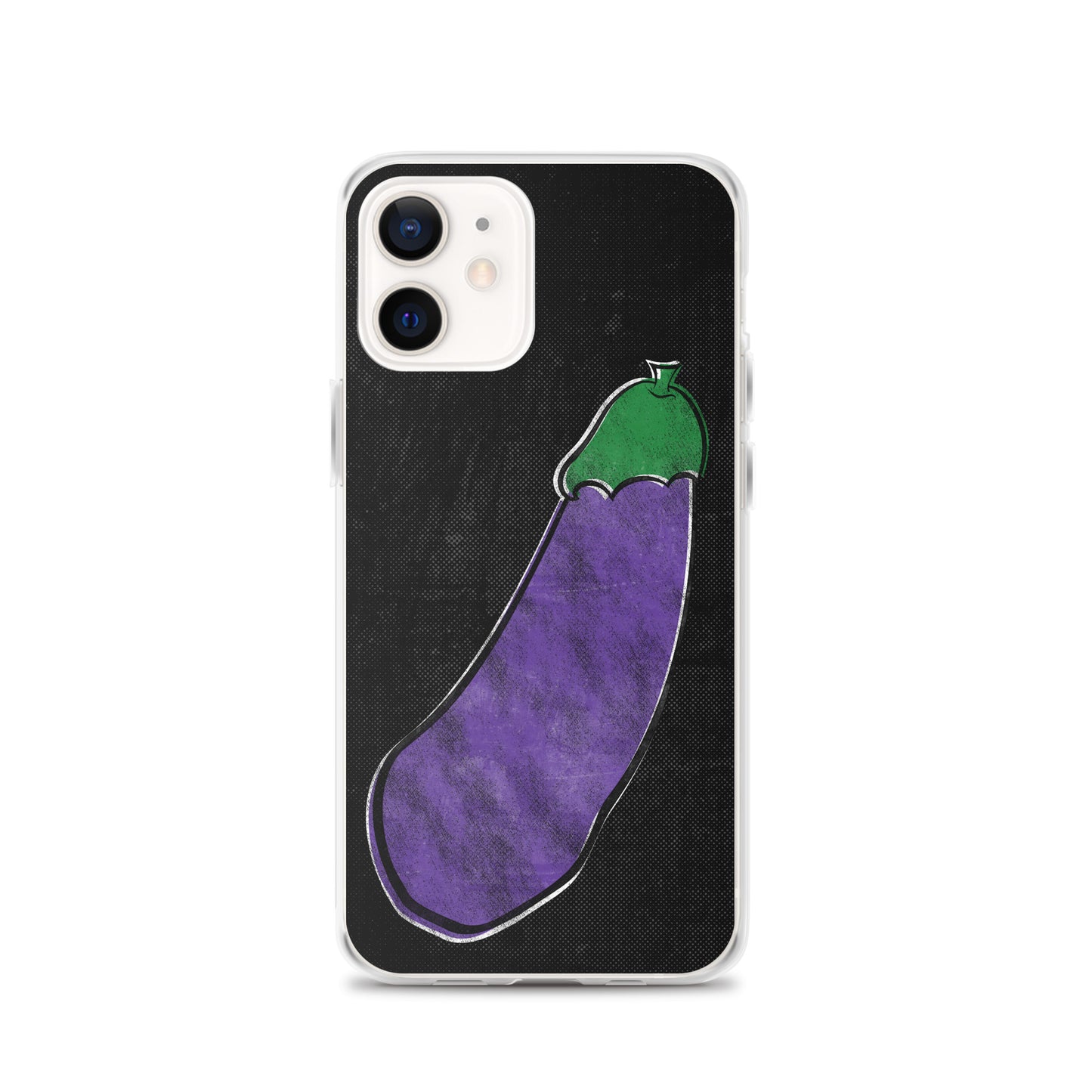 Distressed Happy Eggplant iPhone Case