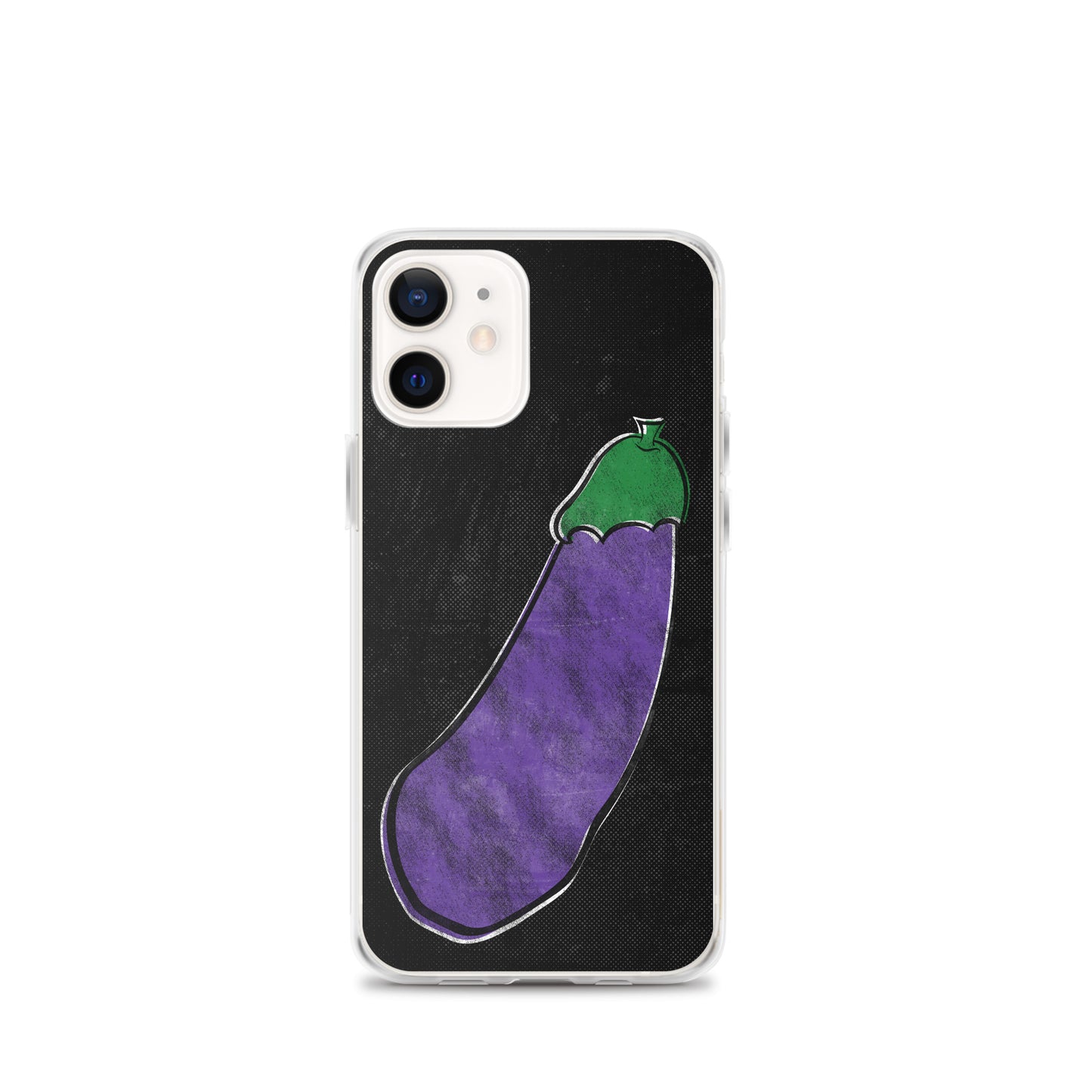 Distressed Happy Eggplant iPhone Case