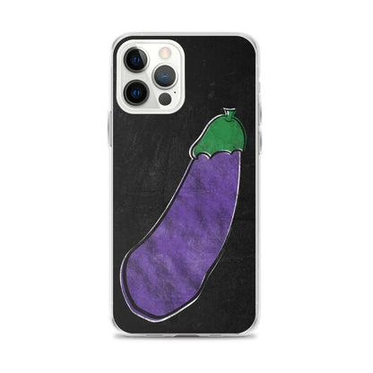 Distressed Happy Eggplant iPhone Case