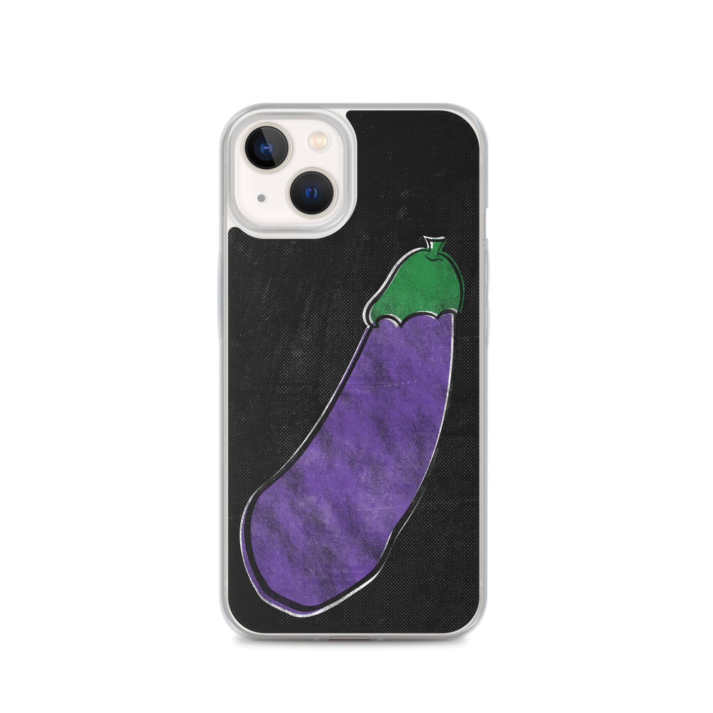 Distressed Happy Eggplant iPhone Case