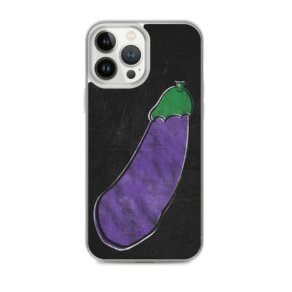 Distressed Happy Eggplant iPhone Case