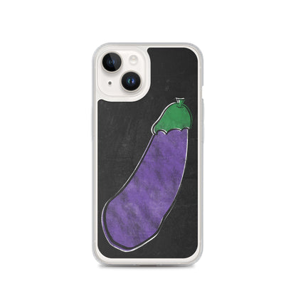 Distressed Happy Eggplant iPhone Case