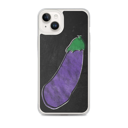 Distressed Happy Eggplant iPhone Case