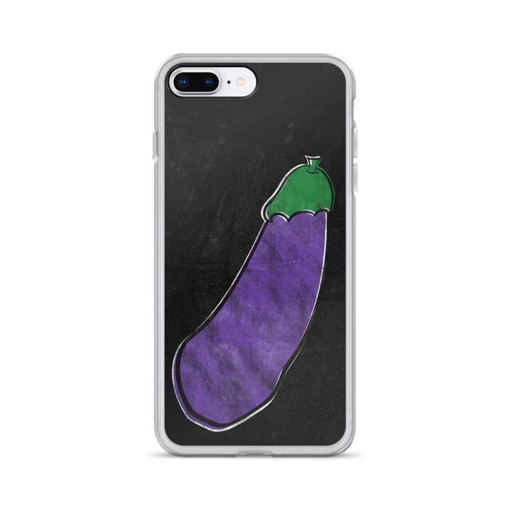 Distressed Happy Eggplant iPhone Case