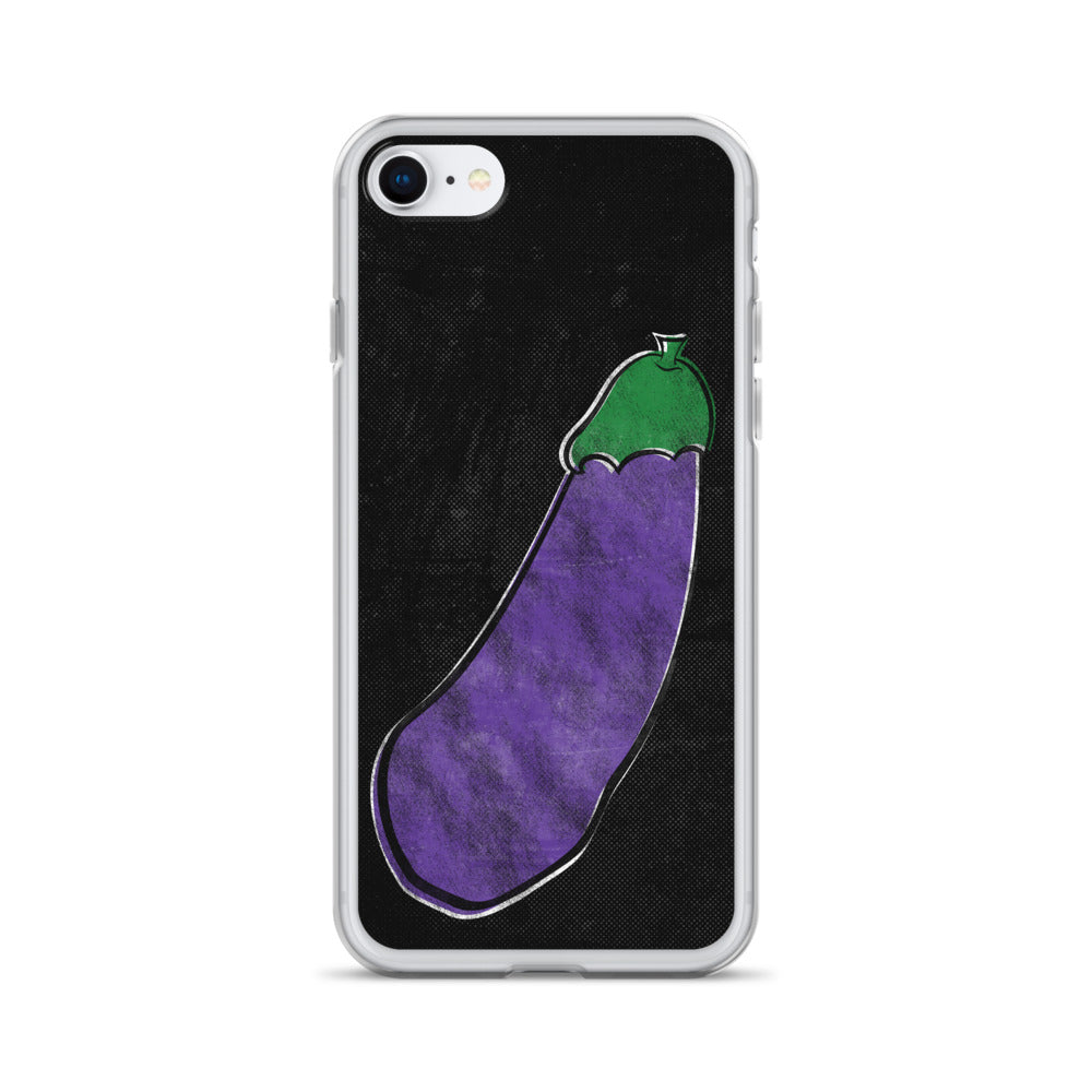 Distressed Happy Eggplant iPhone Case