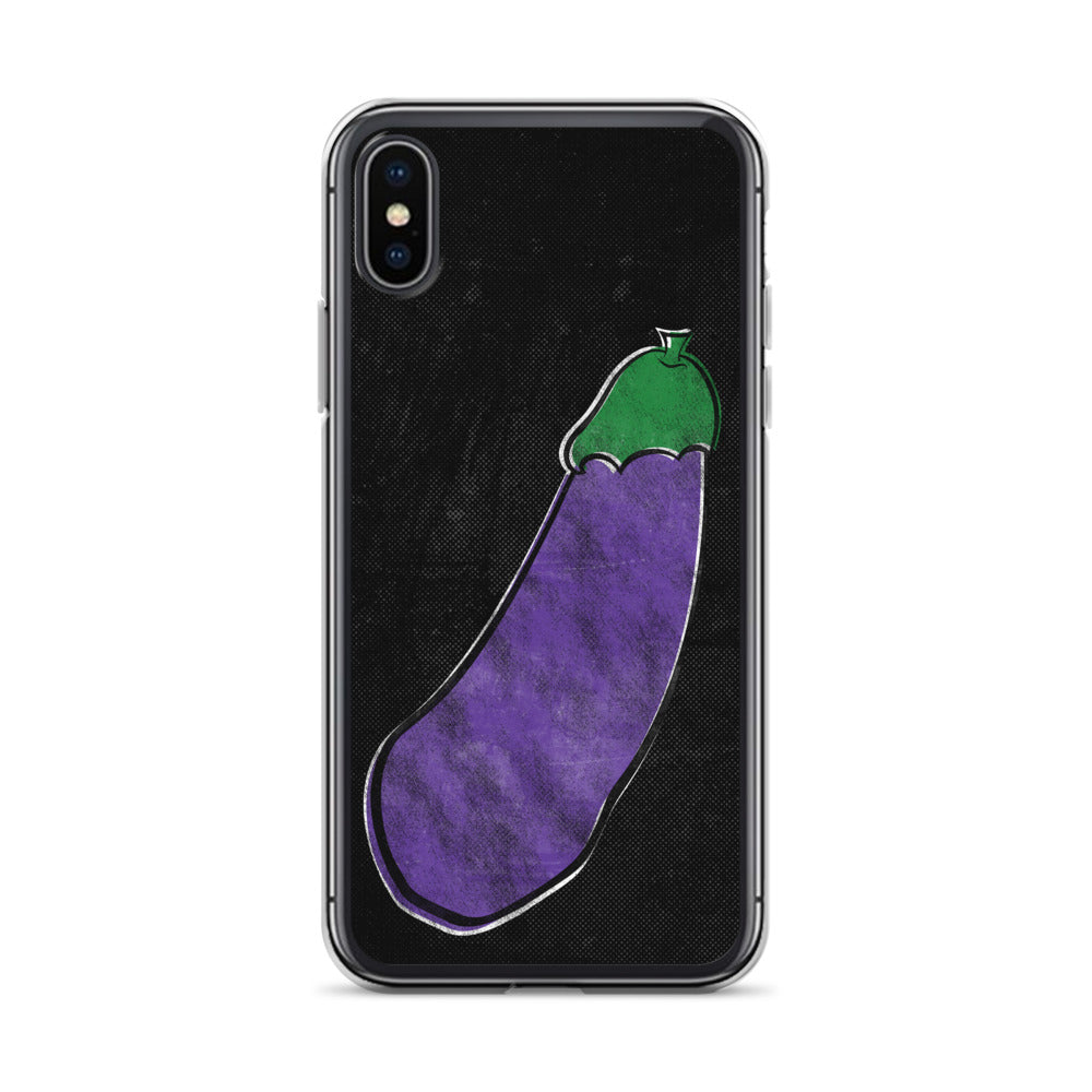 Distressed Happy Eggplant iPhone Case