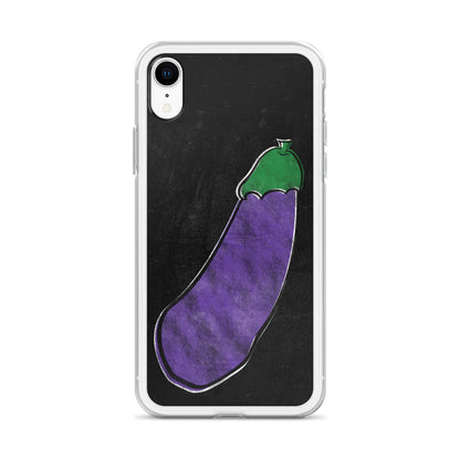 Distressed Happy Eggplant iPhone Case