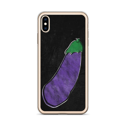 Distressed Happy Eggplant iPhone Case